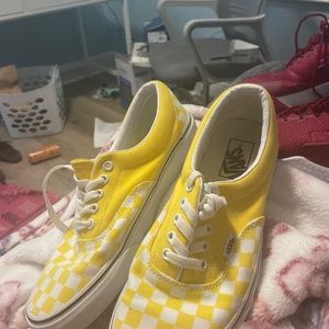 yellow checkered vans